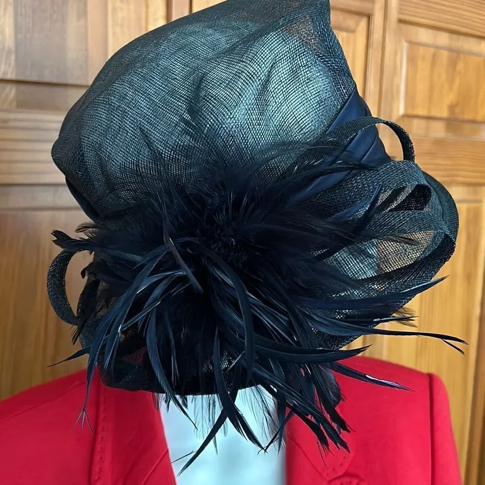 Julie Willder Millinery Navy Midnight Church Hat Derby Hat Tea Party